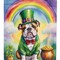 Edge Collections - 11.25" X 15.50" - Multicolor - St Patrick's Day English Bulldog - 1 Piece